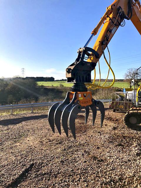 Wreko WSG sorting grapple on an excavator